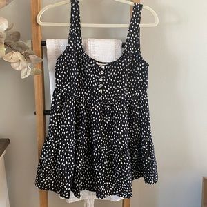 Urban Outfitters Black Romper with White Dots